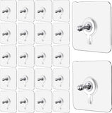 Wall Hooks, Adhesive Wall Screws Hanging Nails, No-Drilling Waterproof Screw Free Stickers for Hanging, Heavy-Duty Adhesive Wall Mount Screw Hooks for Kitchen Bathroom Bedroom Living Room 10 Pcs