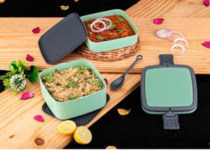Double-Layer Airtight Square Lunch Box